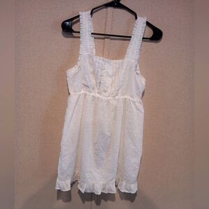 Abound White Textured Sleeveless Dress Size S